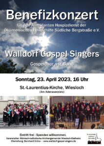 Plakat Benefizkonzert 23.4.2023 16:00 St.-Laurentius-Kirche Wiesloch