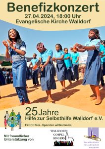 25 Jahre Hilfe zur Selbsthilfe e.V. Walldorf - Konzert am 27. April 2024, 18:00 Uhr in der evang. Kirche Walldorf