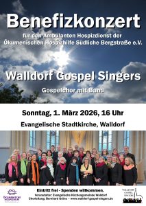 Benefizkonzert 1.3.2026 16:00 in Evang. Kirche Walldorf